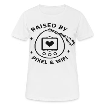 Pixel & Wi-Fi Retro Design - Women's Breathable T-Shirt - white - Front - AI Model Female 172 dark (172cm)