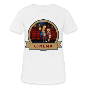 Kek & Ina in the cinema - gag of life - Women's Breathable T-Shirt - white - Front - AI Model Female 172 dark (172cm)