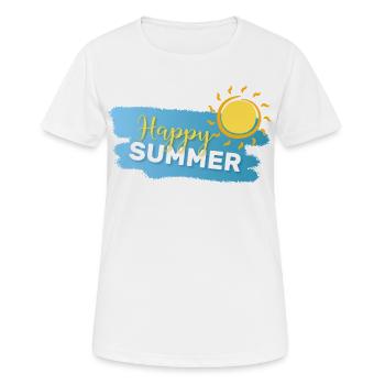 Summer Mode: ON - Women's Breathable T-Shirt - white - Front - AI Model Female 172 dark (172cm)