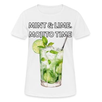 Mint & Lime. Mojito Time. - Women's Breathable T-Shirt - white - Front - AI Model Female 172 dark (172cm)