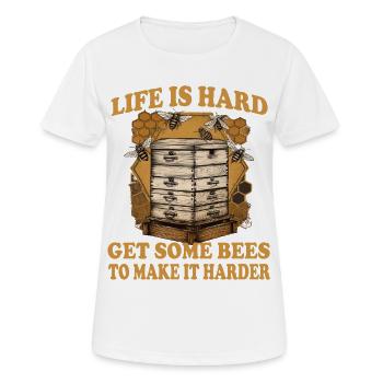 Bee Fan Beekeeper Hat Beekeeper Suit Beekeeping Accessories - Women's Breathable T-Shirt - white - Front - AI Model Female 172 dark (172cm)