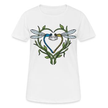 Cœur de Libellule - T-shirt respirant Femme - blanc - Devant - AI Model Female 172 dark (172cm)