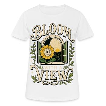 Bloom With a View Sunflower - Women's Breathable T-Shirt - white - Front - AI Model Female 172 dark (172cm)