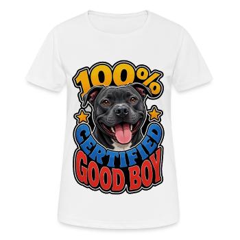 Staffordshire Bull Terrier - T-shirt respirant Femme - blanc - Devant - AI Model Female 172 dark (172cm)