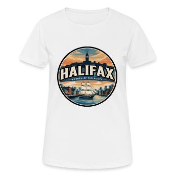 Badge de voyage rétro de la Citadelle d’Halifax - T-shirt respirant Femme - blanc - Devant - AI Model Female 172 dark (172cm)