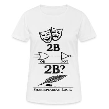 2B OR NOT 2B Logic Gate Mashup - Women's Breathable T-Shirt - white - Front - AI Model Female 172 dark (172cm)