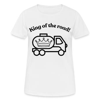 Graphique couronne du camion-citerne King Of The Road - T-shirt respirant Femme - blanc - Devant - AI Model Female 172 dark (172cm)