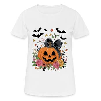 Halloween Pumpkin - Women's Breathable T-Shirt - white - Front - AI Model Female 172 dark (172cm)