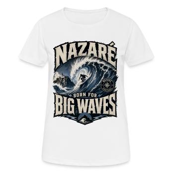 Grosses Vagues de Nazaré - T-shirt respirant Femme - blanc - Devant - AI Model Female 172 dark (172cm)