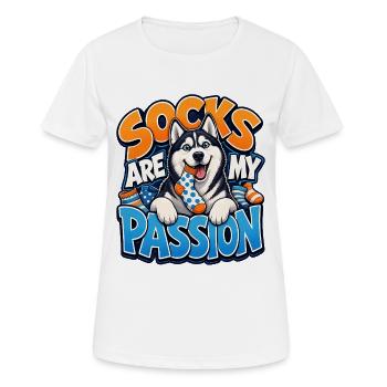 Siberian Husky - Women's Breathable T-Shirt - white - Front - AI Model Female 172 dark (172cm)