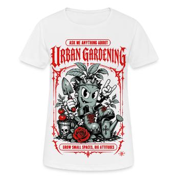 Urban Gardening Grow Small Spaces - Women's Breathable T-Shirt - white - Front - AI Model Female 172 dark (172cm)