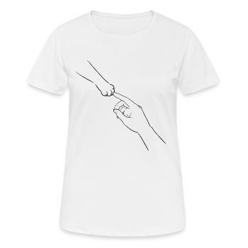 Paw & Hand – Best Friends - Women's Breathable T-Shirt - white - Front - AI Model Female 172 dark (172cm)