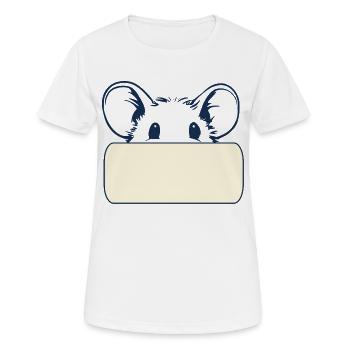 Name tag mouse - Women's Breathable T-Shirt - white - Front - AI Model Female 172 dark (172cm)