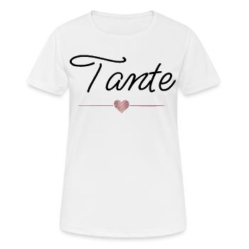 Tante Cœur Cadeau Personne Préférée de la Famille - T-shirt respirant Femme - blanc - Devant - AI Model Female 172 dark (172cm)