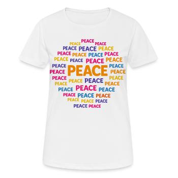 Peace is the most important thing. - Women's Breathable T-Shirt - white - Front - AI Model Female 172 dark (172cm)