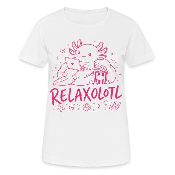 RELAXOLOTL - Cute Relaxing AXOLOTL - Women's Breathable T-Shirt - white - Front - AI Model Female 172 dark (172cm)