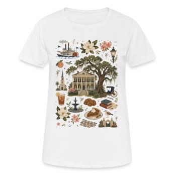 Savannah | Southern, Oaks & Charm - Women's Breathable T-Shirt - white - Front - AI Model Female 172 dark (172cm)