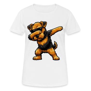 Dab du terrier Airedale - T-shirt respirant Femme - blanc - Devant - AI Model Female 172 dark (172cm)