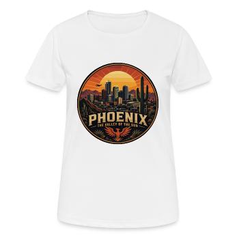 Phoenix Valley of the Sun Retro Saguaro Badge - Women's Breathable T-Shirt - white - Front - AI Model Female 172 dark (172cm)