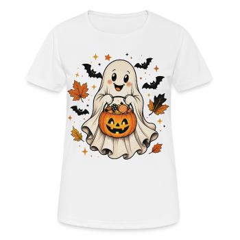 Petite Chemise Feuillage d’Automne Feuillage Halloween - T-shirt respirant Femme - blanc - Devant - AI Model Female 172 dark (172cm)