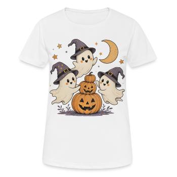 Chemise Ghosts mignonne pour enfants et femmes - T-shirt respirant Femme - blanc - Devant - AI Model Female 172 dark (172cm)