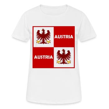 Double Eagle Red White Block - Women's Breathable T-Shirt - white - Front - AI Model Female 172 dark (172cm)