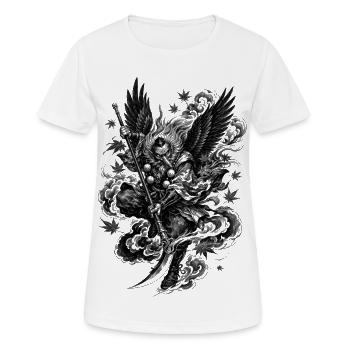 Tengu japonais dans le style de tatouage Irezumi - T-shirt respirant Femme - blanc - Devant - AI Model Female 172 dark (172cm)