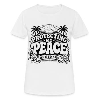 Protège ma paix - T-shirt respirant Femme - blanc - Devant - AI Model Female 172 dark (172cm)