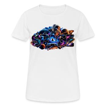 Astronaute d’aventure spatiale Cosmos - T-shirt respirant Femme - blanc - Devant - AI Model Female 172 dark (172cm)
