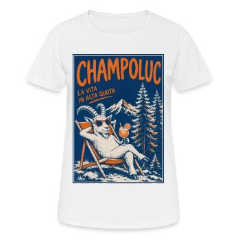 Champoluc – La Vita in Alta Quota - Women's Breathable T-Shirt - white - Front - AI Model Female 172 dark (172cm)