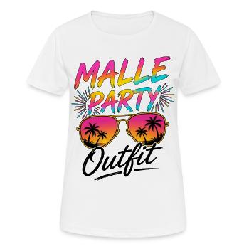 Tenue de fête Malle - T-shirt respirant Femme - blanc - Devant - AI Model Female 172 dark (172cm)
