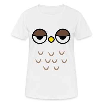 Costume de hibou de la fête de la chouette - T-shirt respirant Femme - blanc - Devant - AI Model Female 172 dark (172cm)