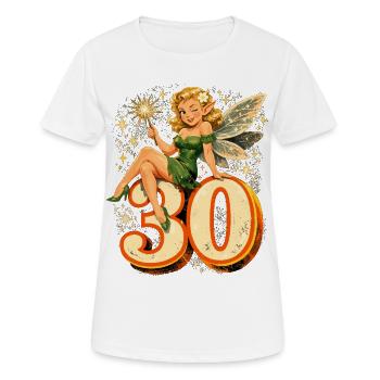 Retro 30th Birthday: Magic Fairy & Elf - Women's Breathable T-Shirt - white - Front - AI Model Female 172 dark (172cm)