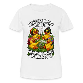My Ducks are Not in A Row Theyre in A Circle Passi - Women's Breathable T-Shirt - white - Front - AI Model Female 172 dark (172cm)