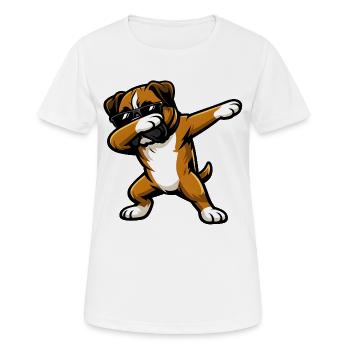 Boxer en mode comic - T-shirt respirant Femme - blanc - Devant - AI Model Female 172 dark (172cm)