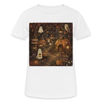 Sweat à capuche Pumpkin House Pumpkin House Automne Vintage - T-shirt respirant Femme - blanc - Devant - AI Model Female 172 dark (172cm)
