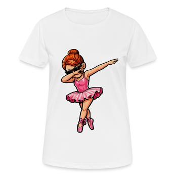 Dabbing redhead ballerina - Women's Breathable T-Shirt - white - Front - AI Model Female 172 dark (172cm)