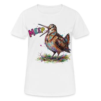 Colorful Woodcock Meep Bird Comic Design - Women's Breathable T-Shirt - white - Front - AI Model Female 172 dark (172cm)