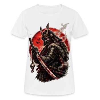 Blood Moon Samurai Warrior - Women's Breathable T-Shirt - white - Front - AI Model Female 172 dark (172cm)