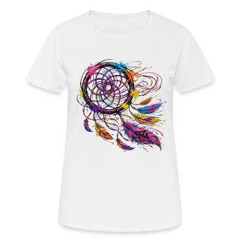 Symbol & Religion - Graffiti Dreamcatcher - Women's Breathable T-Shirt - white - Front - AI Model Female 172 dark (172cm)
