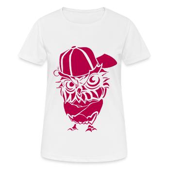 Hip Hopper Owl - Women's Breathable T-Shirt - white - Front - AI Model Female 172 dark (172cm)