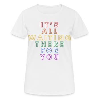 It's All Waiting There For You – Carla's Song Quote - Women's Breathable T-Shirt - white - Front - AI Model Female 172 dark (172cm)