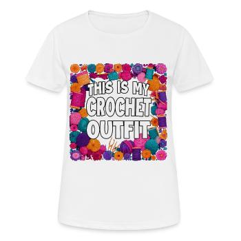 This Is My Crochet Outfit - Women's Breathable T-Shirt - white - Front - AI Model Female 172 dark (172cm)