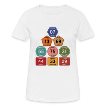 Vintage France Departments - Women's Breathable T-Shirt - white - Front - AI Model Female 172 dark (172cm)