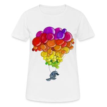 Flying Platypus in the sky - Women's Breathable T-Shirt - white - Front - AI Model Female 172 dark (172cm)