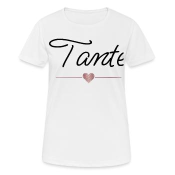 Best Aunt with Heart – Family Gift - Women's Breathable T-Shirt - white - Front - AI Model Female 172 dark (172cm)