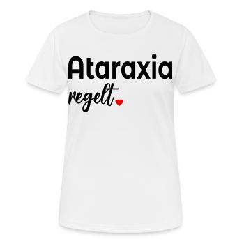Unerschuetterlichkeit_Ataraxia_Gelassenheit - Women's Breathable T-Shirt - white - Front - AI Model Female 172 dark (172cm)