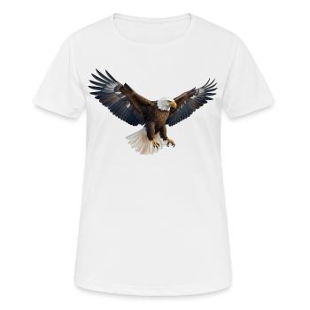 Eagle Flight Force en Position Vol Oiseau Aigle Oiseau Aigle - T-shirt respirant Femme - blanc - Devant - AI Model Female 172 dark (172cm)
