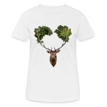 Le Roi Cerf - T-shirt respirant Femme - blanc - Devant - AI Model Female 172 dark (172cm)