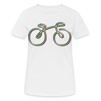 musique électronique dance, vélo - T-shirt respirant Femme - blanc - Devant - AI Model Female 172 dark (172cm)